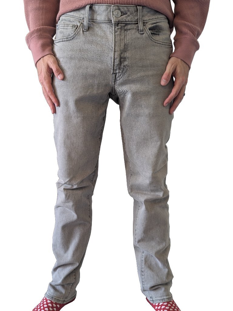 Express Slim Gray Wash Stretch Jeans Men's | 30 X 32